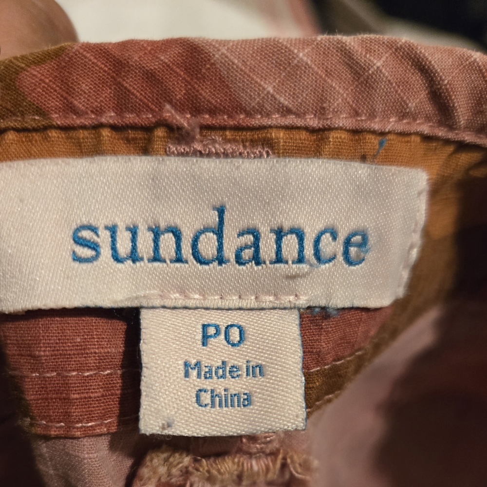 Sundance Women's Pink/ Brown Camouflage Cropped Pants . EUC. Size P0 - Picture 5 of 6